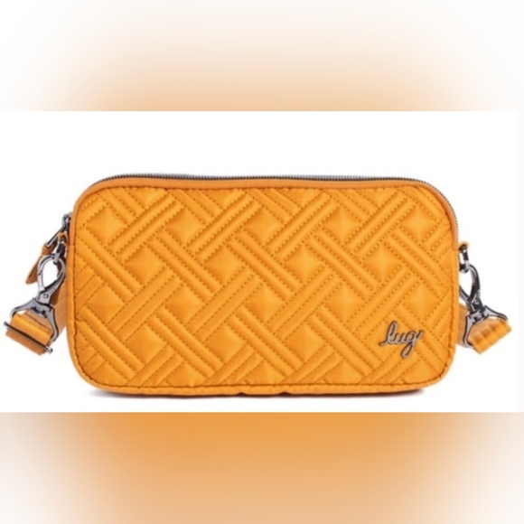 lug Handbags - NWT Lug Quilted Convertable Coupe XL Crossbody Amber Yellow